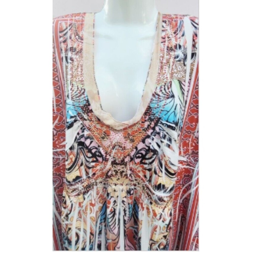 Unity World Wear Plus 2X Top Blouse V-Neck T-Shirt Short Dolman Sleeve Casual - Picture 3 of 11